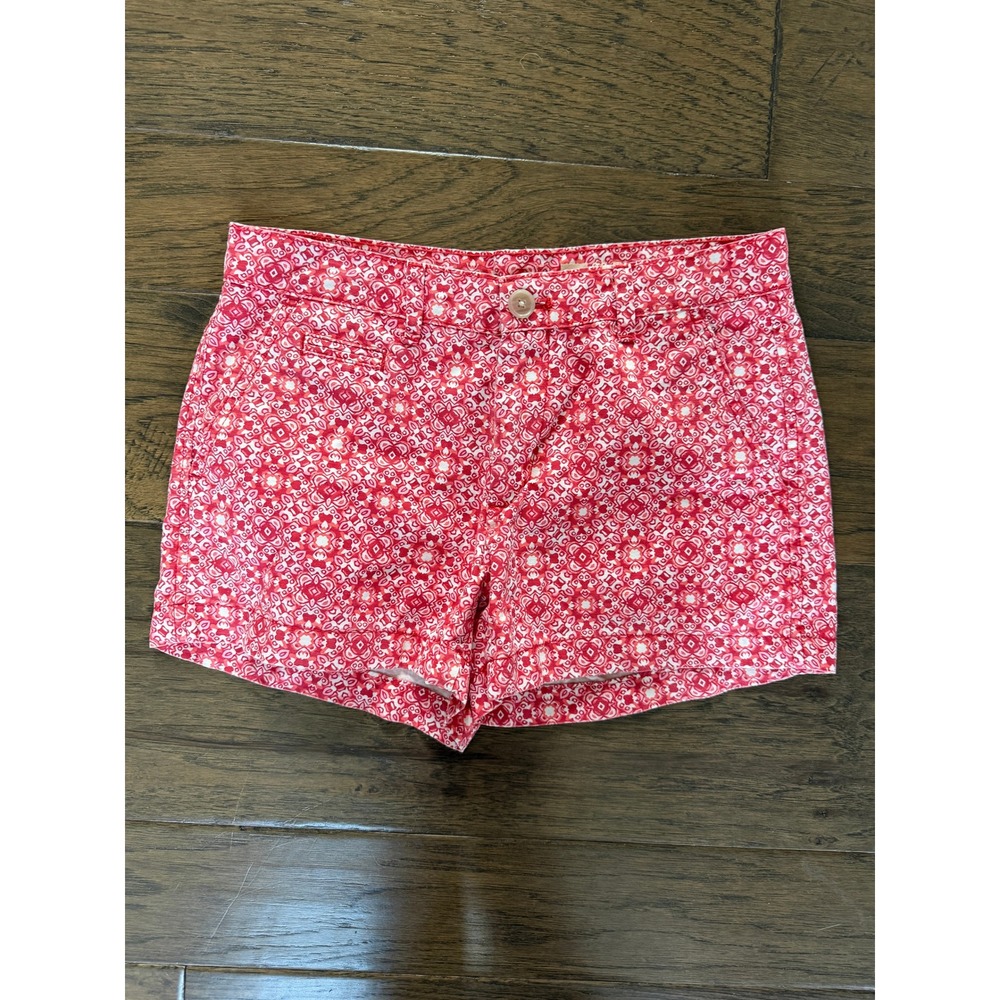 Gap Red Patterned Shorts Size 00 Preppy Tomato Girl
